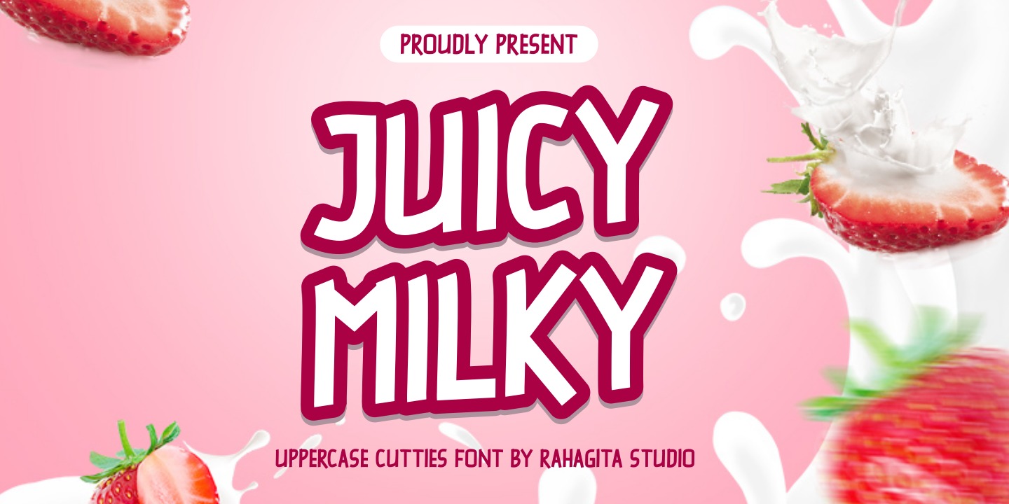 Пример шрифта Juicy Milky #1